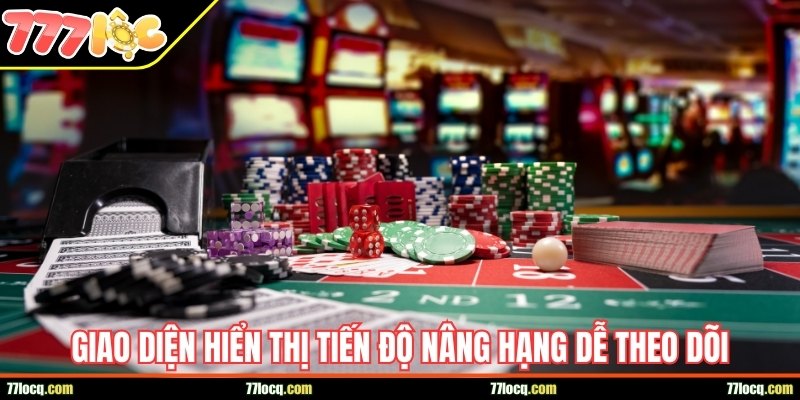 Giao diện hiển thị tiến độ nâng hạng dễ theo dõi Giao diện hiển thị tiến độ nâng hạng dễ theo dõi