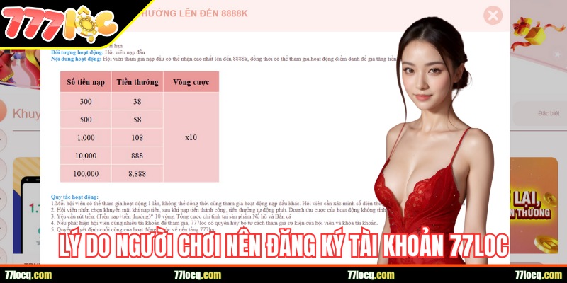 Lý do các thành viên ưu tiên tạo tài khoản tại 77loc